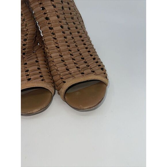 Donald Pliner Black Jacqi Woven Open Toe Booties Sz 9 - Picture 7 of 10